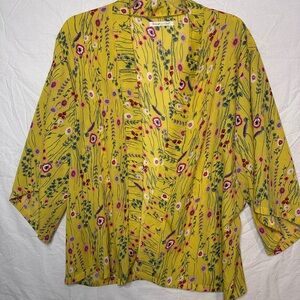 Do Everything in Love Yellow Floral Kimono